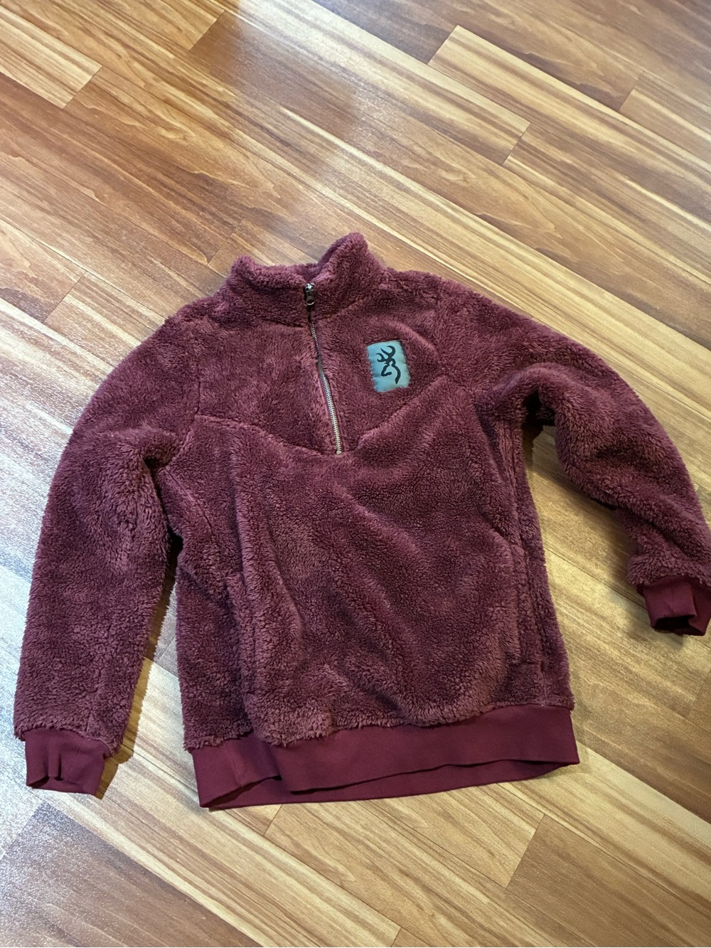 Browning Plush Half-Zip Pullover - Burgundy
